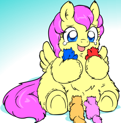 Size: 558x567 | Tagged: safe, artist:marcusmaximus, fluffy pony, crying, fluffy pony foals, fluffy pony mother