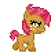 Size: 74x78 | Tagged: safe, artist:anonycat, babs seed, adorababs, animated, cute, desktop ponies, female, filly, foal, pixel art, simple background, solo, sprite, transparent background