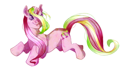 Size: 772x423 | Tagged: safe, artist:flikkerlicht, lulu luck, pony, mane, solo