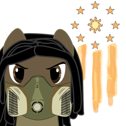 Size: 894x894 | Tagged: safe, artist:aaronmk, fallout, fallout: new vegas, gas mask, ponified, ulysses