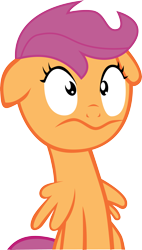 Size: 3025x5331 | Tagged: safe, artist:freak0uo, scootaloo, sleepless in ponyville, scared, simple background, transparent background, vector