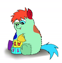 Size: 1501x1525 | Tagged: safe, artist:coalheart, derpibooru import, fluffy pony, blocks, fluffy pony original art