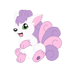 Size: 644x572 | Tagged: safe, sweetie belle, crossover, female, pokefied, pokémon, simple background, solo, species swap, vulpix, white background