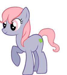 Size: 845x946 | Tagged: safe, artist:vanillachama, clover (g1), g1, my little pony tales, g1 to g4, generation leap, raised hoof, simple background, solo, transparent background