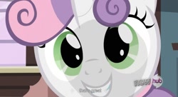 Size: 1567x853 | Tagged: safe, screencap, sweetie belle, reaction image, youtube caption, youtube link