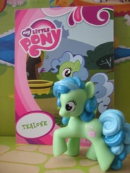 Size: 480x640 | Tagged: safe, artist:twilightberry, tealove, pony, blind bag, collector card, irl, official, photo, solo, toy