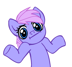 Size: 1008x943 | Tagged: safe, artist:imaplode, :i, looking at you, shrug, shrugpony, solo, sweetsong