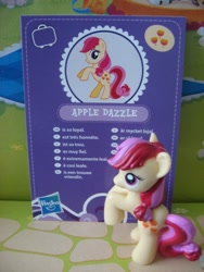 Size: 480x640 | Tagged: safe, artist:twilightberry, apple bumpkin, pony, apple dazzle, apple family member, collector card, irl, official, photo, solo, toy