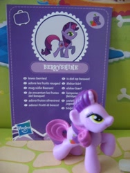 Size: 480x640 | Tagged: safe, artist:twilightberry, berry punch, berryshine, pony, collector card, irl, official, photo, solo, toy