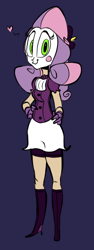 Size: 244x649 | Tagged: safe, artist:ross irving, sweetie belle, clothes, female, humanized, solo