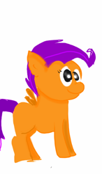 Size: 600x1024 | Tagged: safe, artist:derpyangel, scootaloo, pegasus, female, filly, orange coat, purple mane, solo