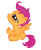 Size: 1400x1700 | Tagged: safe, artist:martybpix, scootaloo, pegasus, female, filly, orange coat, purple mane, solo