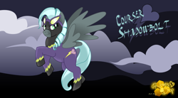 Size: 1024x565 | Tagged: safe, artist:honey drop, oc, oc only, oc:charger, rule 63, shadowbolts