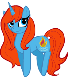 Size: 410x460 | Tagged: safe, artist:ava-wynne, waterfire, pony, unicorn, g3, g3 to g4, generation leap, solo