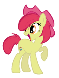 Size: 421x551 | Tagged: safe, artist:xrainbowbrony, apple bloom, earth pony, pony, female, hat, mare, older, simple background, solo, white background