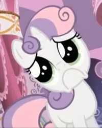 Size: 579x725 | Tagged: safe, screencap, sweetie belle, sleepless in ponyville, :c, frown, sad, solo, sweetie frown