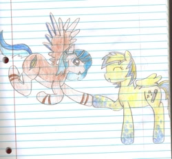 Size: 927x861 | Tagged: safe, artist:mylittleponyfan12345, oc, oc only, pegasus, pony, hoofbump