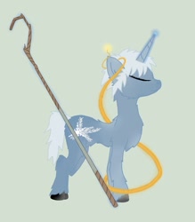 Size: 837x954 | Tagged: safe, artist:winry-hasawrench, pony, unicorn, crossover, jack frost, ponified, rise of the guardians, staff