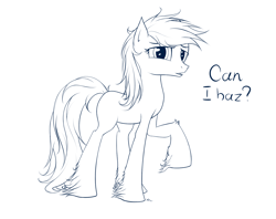 Size: 1500x1189 | Tagged: safe, artist:xn-d, oc, oc only, pony, lineart