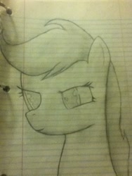 Size: 720x960 | Tagged: safe, scootaloo, pegasus, pony, drawing, female, filly, simple background, sketch, solo, white background