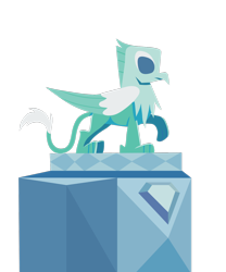 Size: 1280x1541 | Tagged: safe, artist:ethaes, griffon, the crystal empire, crystal empire, crystal griffon, no pony, simple background, statue, transparent background, vector