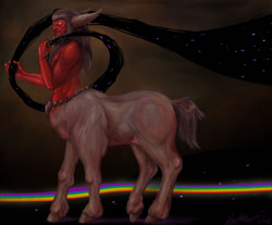 Size: 980x813 | Tagged: safe, artist:freidenfly, lord tirek, tirac, centaur, g1, rescue at midnight castle, male, rainbow, rainbow of darkness, rainbow of light, solo