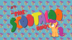 Size: 1365x768 | Tagged: safe, scootaloo, parody, solo, south park, title card, tv show