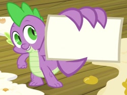 Size: 2048x1536 | Tagged: safe, edit, edited screencap, screencap, spike, dragon, spike at your service, spoiler:s03, exploitable, exploitable meme, male, spike card meme, template