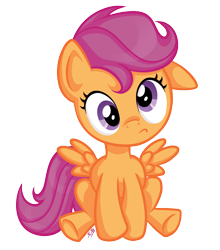 Size: 878x1000 | Tagged: safe, artist:tenaflyviper, scootaloo, derp, derp face, derpaloo