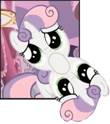 Size: 816x924 | Tagged: safe, edit, edited screencap, screencap, sweetie belle, sisterhooves social, sleepless in ponyville, :c, solo, sweetie frown, unitinu, wat