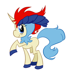 Size: 800x867 | Tagged: safe, artist:zeakari, blank flank, keldeo, pokémon, ponified, solo