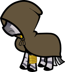 Size: 2059x2274 | Tagged: safe, artist:fineprint-mlp, zecora, zebra, hood, paper mario, paper pony, parody