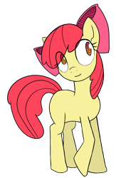 Size: 660x1010 | Tagged: safe, artist:undead-niklos, apple bloom, earth pony, apple bloom's bow, female, filly, hair bow, red mane, yellow coat