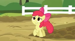 Size: 639x348 | Tagged: safe, screencap, apple bloom, earth pony, pony, spike at your service, female, filly, solo