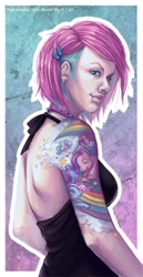 Size: 500x971 | Tagged: safe, artist:myszoskoczka, human, g3, brony, tattoo