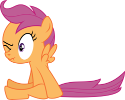 Size: 9299x7469 | Tagged: safe, artist:deadparrot22, scootaloo, absurd resolution, scrunchy face, simple background, solo, transparent background, vector