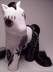 Size: 492x659 | Tagged: safe, artist:woosie, pony, g3, custom, irl, marilyn manson, photo, ponified, toy