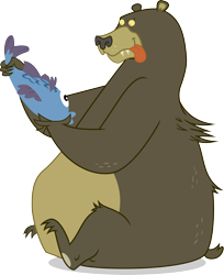 Size: 3667x4500 | Tagged: safe, artist:ambassad0r, harry, bear, fish, animal, simple background, transparent background, vector