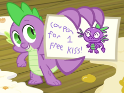 Size: 2048x1536 | Tagged: safe, edit, edited screencap, screencap, spike, dragon, spike at your service, coupon, exploitable meme, male, spike card meme