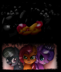 Size: 2225x2620 | Tagged: dead source, safe, artist:n1de, babs seed, diamond tiara, silver spoon, cutie mark crusaders