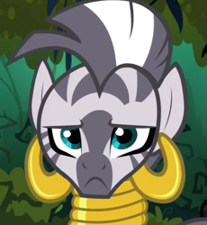 Size: 599x651 | Tagged: safe, zecora, zebra, disappoint, female, mare, reaction image, solo