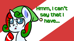 Size: 429x237 | Tagged: safe, artist:srsishere, princess skyla, oc, alicorn, pony, christmas, hat, sparkles