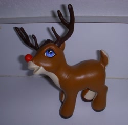 Size: 400x391 | Tagged: safe, artist:colorscapesart, g3, custom, irl, photo, ponified, rudolph the red nosed reindeer