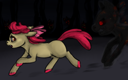 Size: 968x611 | Tagged: safe, artist:colorlesscupcake, apple bloom, blank, story of the blanks, zompony