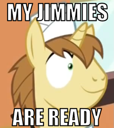 Size: 473x530 | Tagged: safe, derpibooru import, donut joe, image macro, jimmies, my body is ready