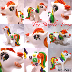 Size: 900x900 | Tagged: safe, artist:omg-chibi, pony, g3, custom, irl, photo, ponified, skittles