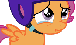 Size: 962x576 | Tagged: safe, artist:thestorm117, scootaloo, pony, crying, simple background, solo, transparent background, vector