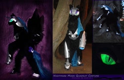 Size: 1107x721 | Tagged: safe, nightmare moon, cosplay, fursuit, irl, photo, quadsuit