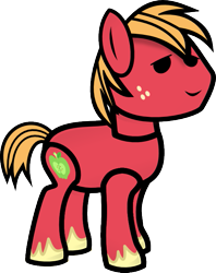 Size: 565x713 | Tagged: safe, artist:fineprint-mlp, big macintosh, earth pony, pony, male, paper mario, paper pony, parody, stallion