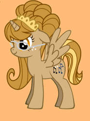 Size: 339x455 | Tagged: safe, oc, oc only, alicorn, pony, pony creator, alicorn oc, female, freckles, glasses, mare, solo